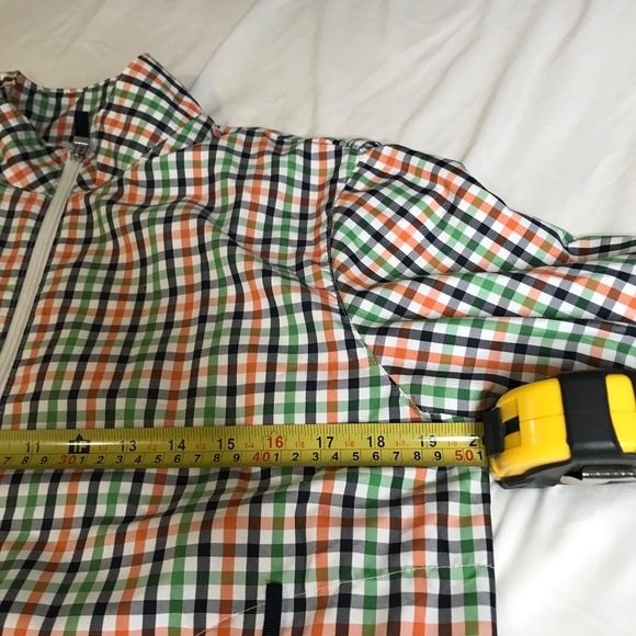 Multicolor Checkered Half-Zip Windbreaker Jacket--Lightweight, Mesh Lined - Picture 6 of 14